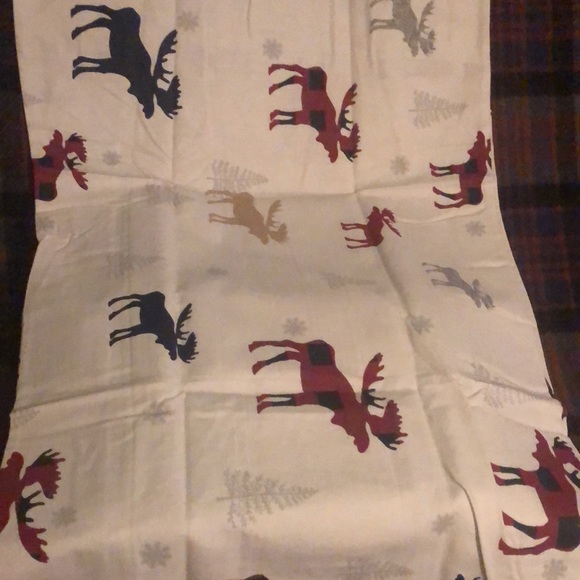 Tribeca Living FLANNEL Plaid Moose Printed Sheet Set Full - Picture 4 of 9